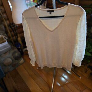 NWOT Adrianna Pappel Cream Light Weight Sweater XL